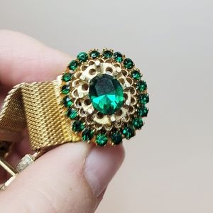 Beautiful Green 70s Dante Wrap Around Mesh Cufflinks